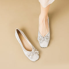 Women Fashion Crystal Comfort Soft Flats Newgew Shoes