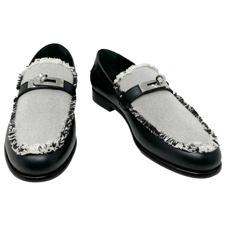 Metal buckle fringe color matching leather shoes NewGew