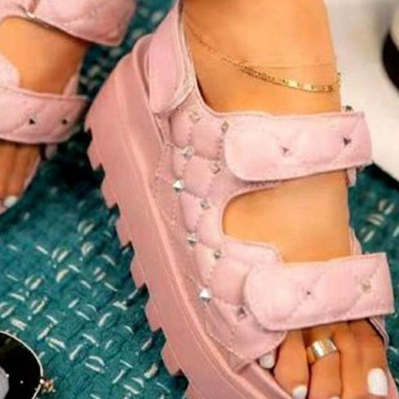 Fashion Casual Patchwork Opend Comfortable Out Door Wedges Shoes NewGew