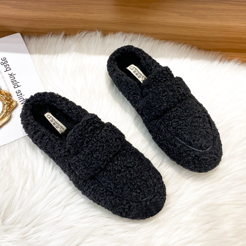 Women Minimalist Casual Winter Fur Slippers Newgew Shoes