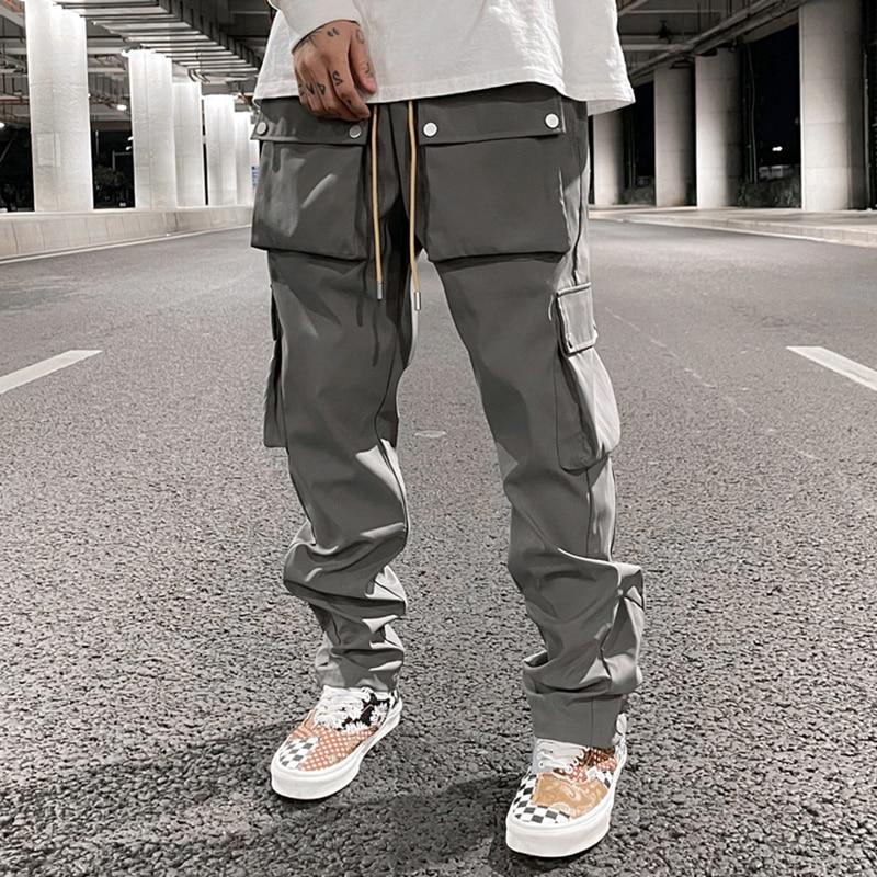 Casual Snap Button Cargo Pants Newgew