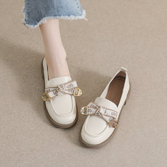 Women Fashion Bowknot Casual Lug Sole Loafers Newgew Shoes