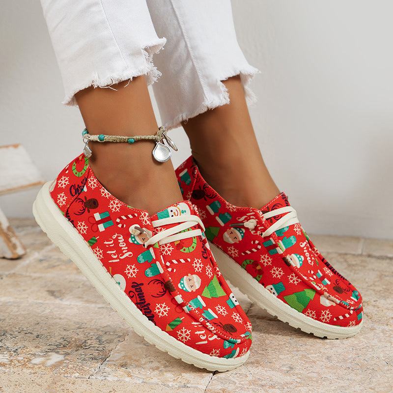 Casual Patchwork Printing Round Comfortable Shoes NewGew