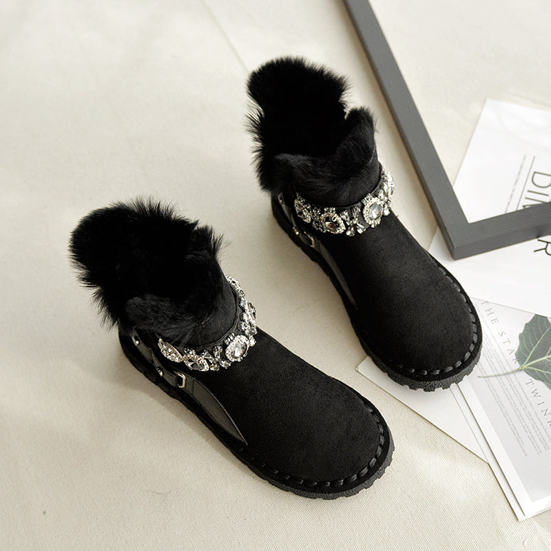 Women Casual Fashion Furred Flat Snow Boots Newgew Shoes