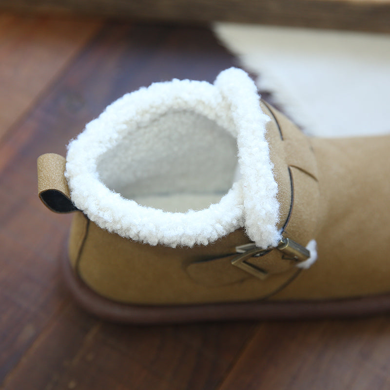 Women Retro Winter Furred Flat Snow Boots Newgew Shoes