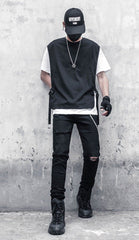 Double Layer Strapped T-Shirt Newgew