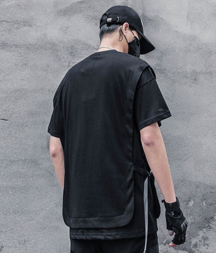 Double Layer Strapped T-Shirt Newgew