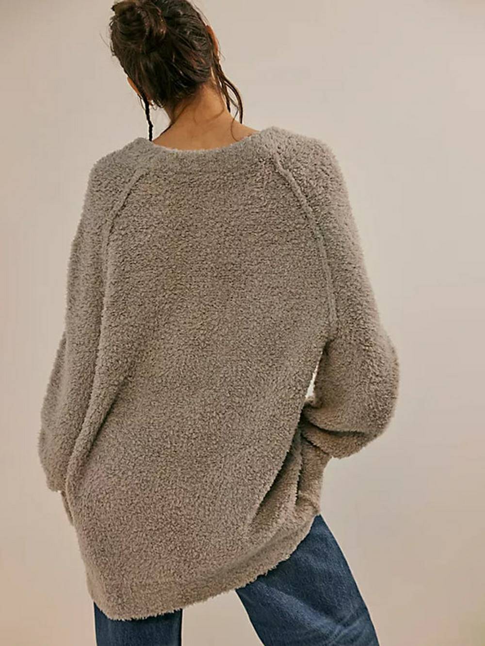 Lace Flowy Mini Dress & Teddy Sweater Newgew Dresses