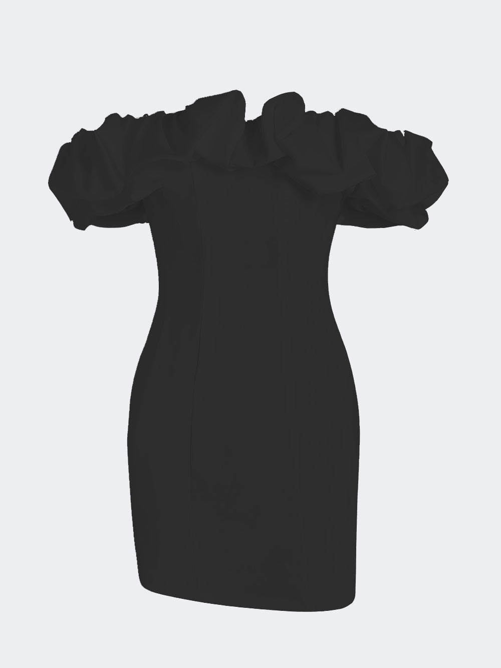 Satin Ruffled Strapless Mini Dress Newgew Dresses