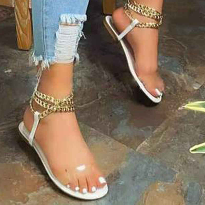 Casual Street Patchwork Chains Opend Out Door Shoes NewGew