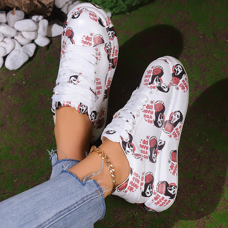 Casual Frenulum Printing Round Comfortable Out Door Shoes NewGew