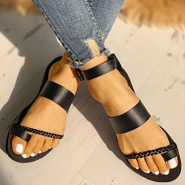 Toe Ring Braided Design Sandals NewGew