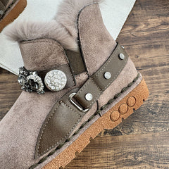 Women Casual Fashion Furred Flat Snow Boots Newgew Shoes