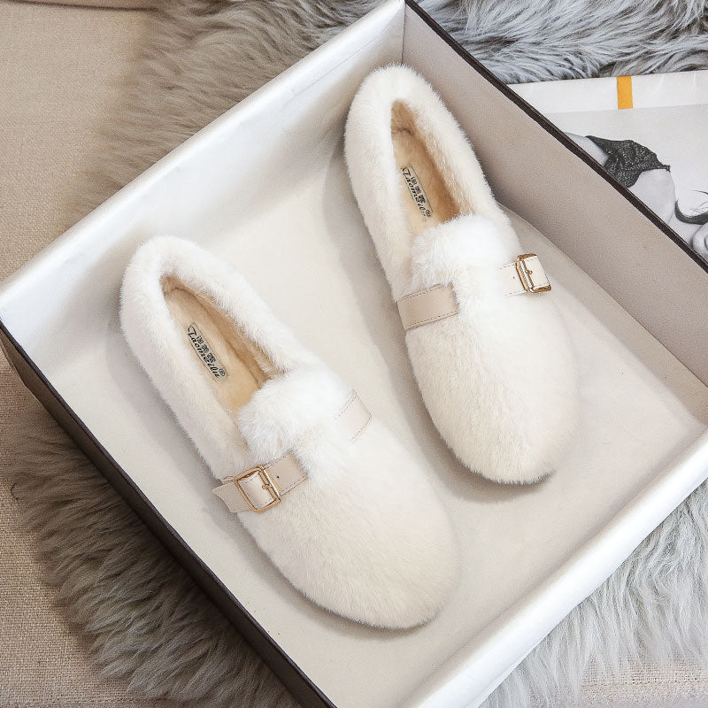 Women Casual Fashion Minimalist Soft Furred Casual Shoes Newgew Shoes