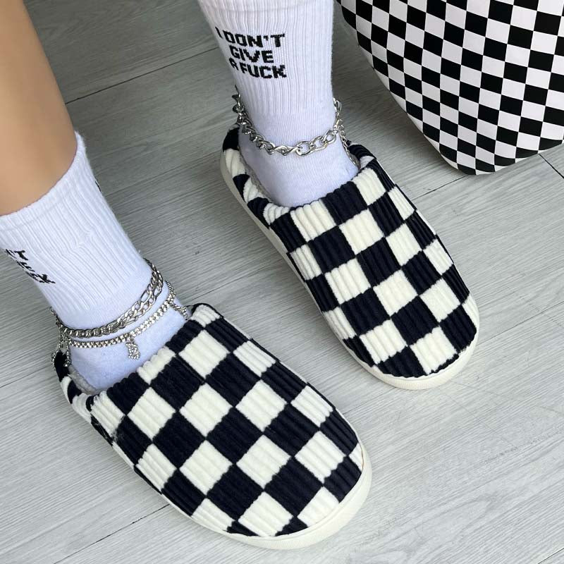 Casual Living Patchwork Round Keep Warm Shoes NewGew