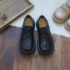 Women Retro Cowhide Leather Casual Shoes Newgew Shoes