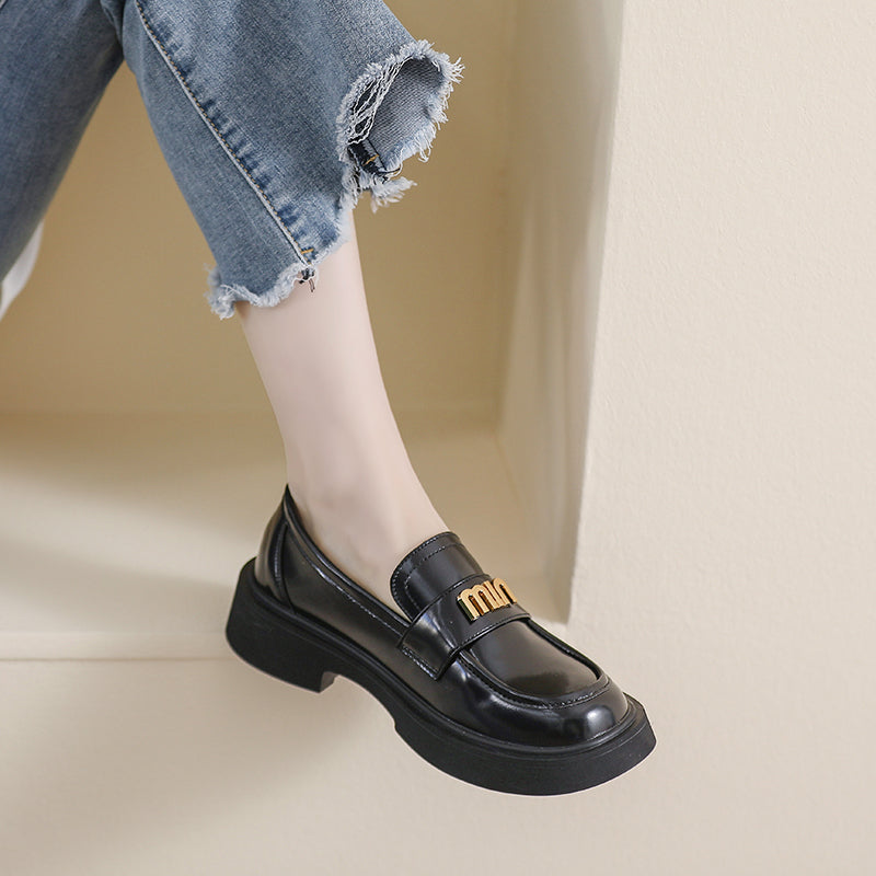 Women Retro Casual Metal Soft Loafers Newgew Shoes