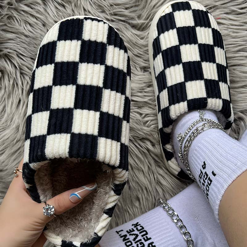 Casual Living Patchwork Round Keep Warm Shoes NewGew