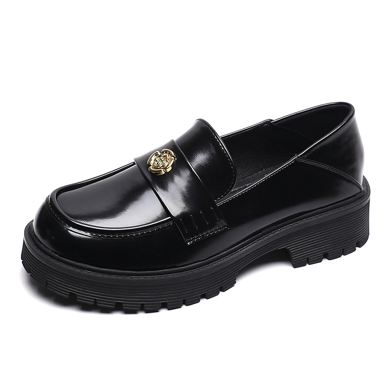 Women Retro Minimalist Casual Thick Soled Loafers Newgew Shoes