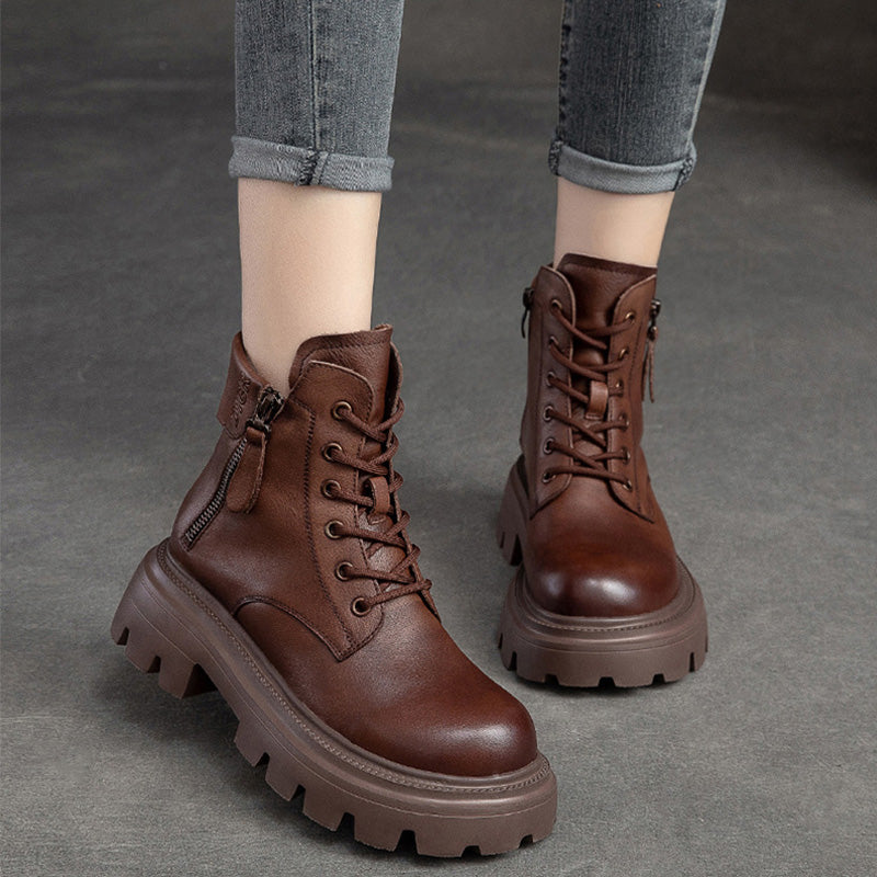 Women Casual Minimalist Soft Leather Boots Newgew Shoes