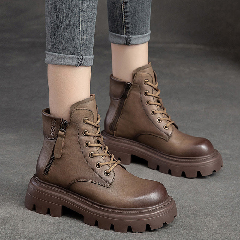 Women Casual Minimalist Soft Leather Boots Newgew Shoes