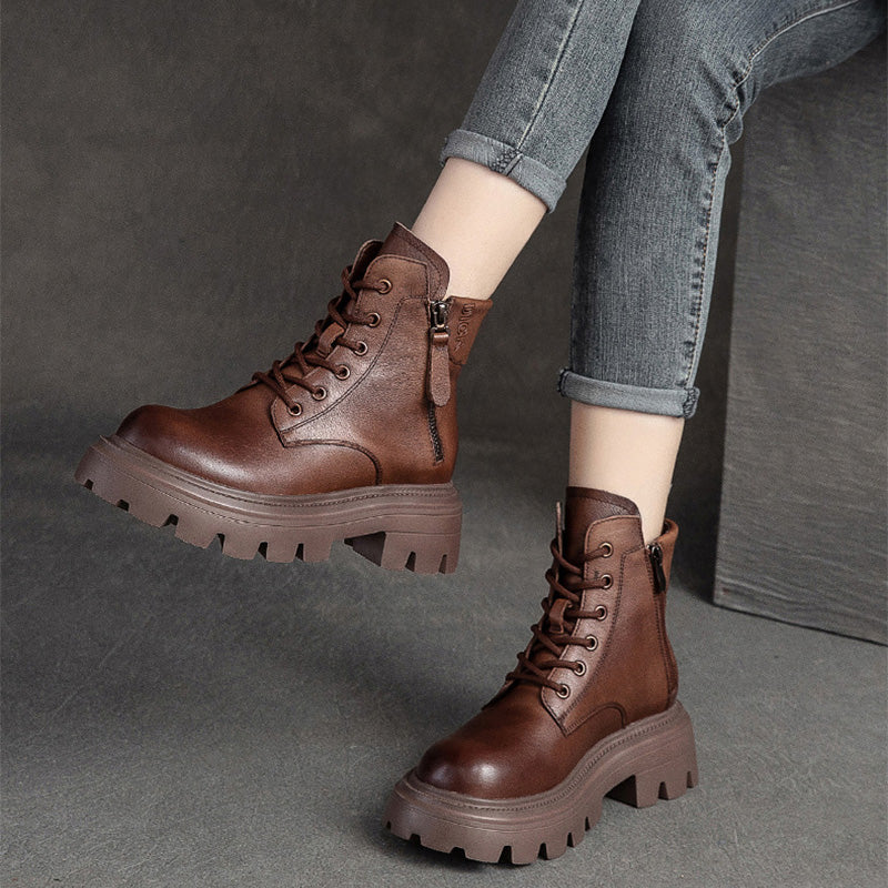 Women Casual Minimalist Soft Leather Boots Newgew Shoes