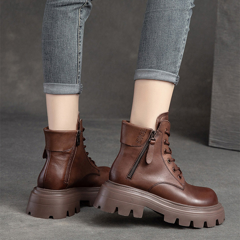 Women Casual Minimalist Soft Leather Boots Newgew Shoes