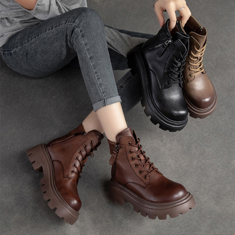 Women Casual Minimalist Soft Leather Boots Newgew Shoes