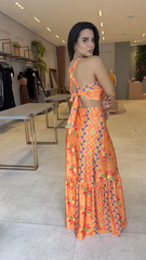 Halterneck Tie Back Cut-Out Maxi Dress Newgew Dresses