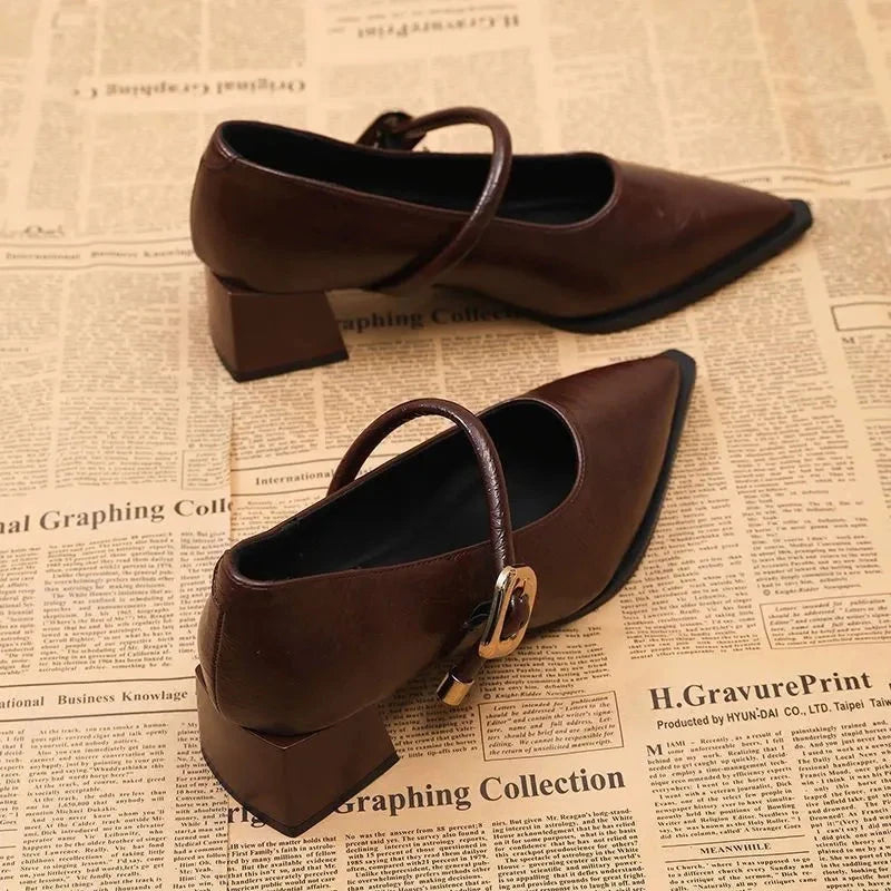 Pointed-Toe Sallow-Mouthed High Heels Newgew