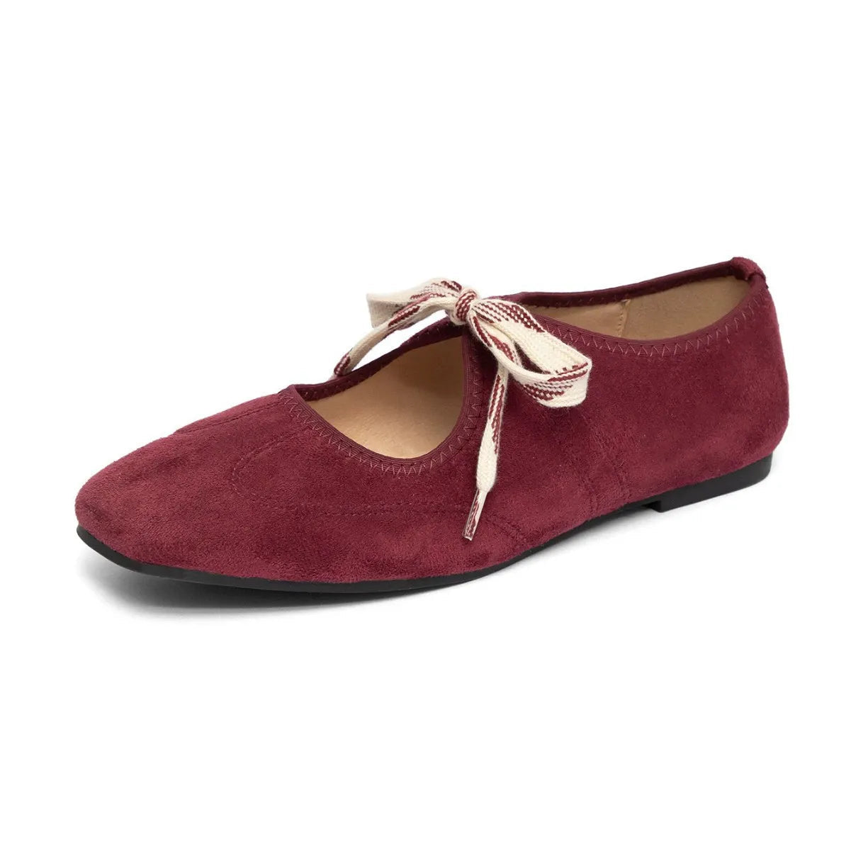 Comfortable Square-Toed Flat Shoes Newgew