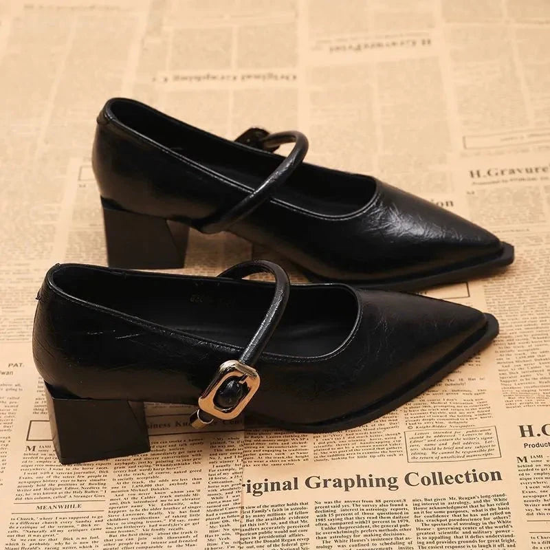 Pointed-Toe Sallow-Mouthed High Heels Newgew