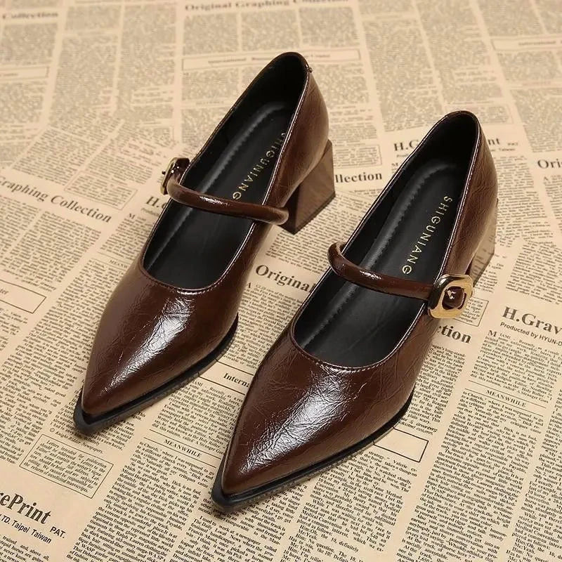 Pointed-Toe Sallow-Mouthed High Heels Newgew