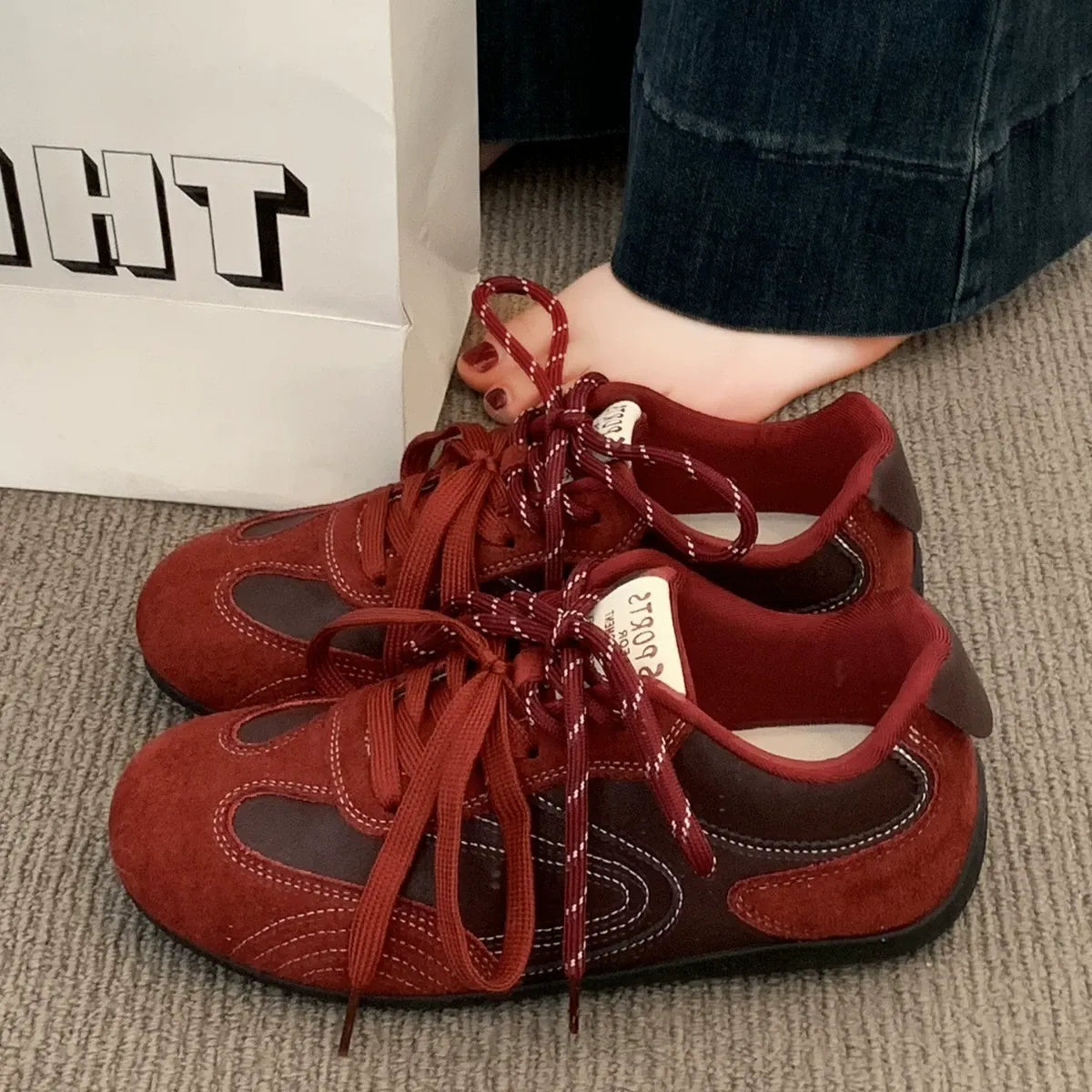 Red Casual Agan Flip-Flops Newgew