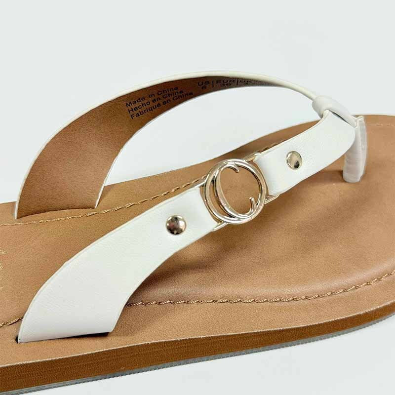 Solid-Colored Flip-Flops Flat Shoes Newgew
