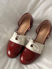 Strappy Flat Leather Shoes