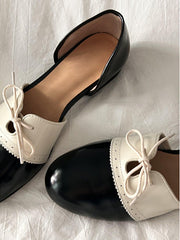 Strappy Flat Leather Shoes