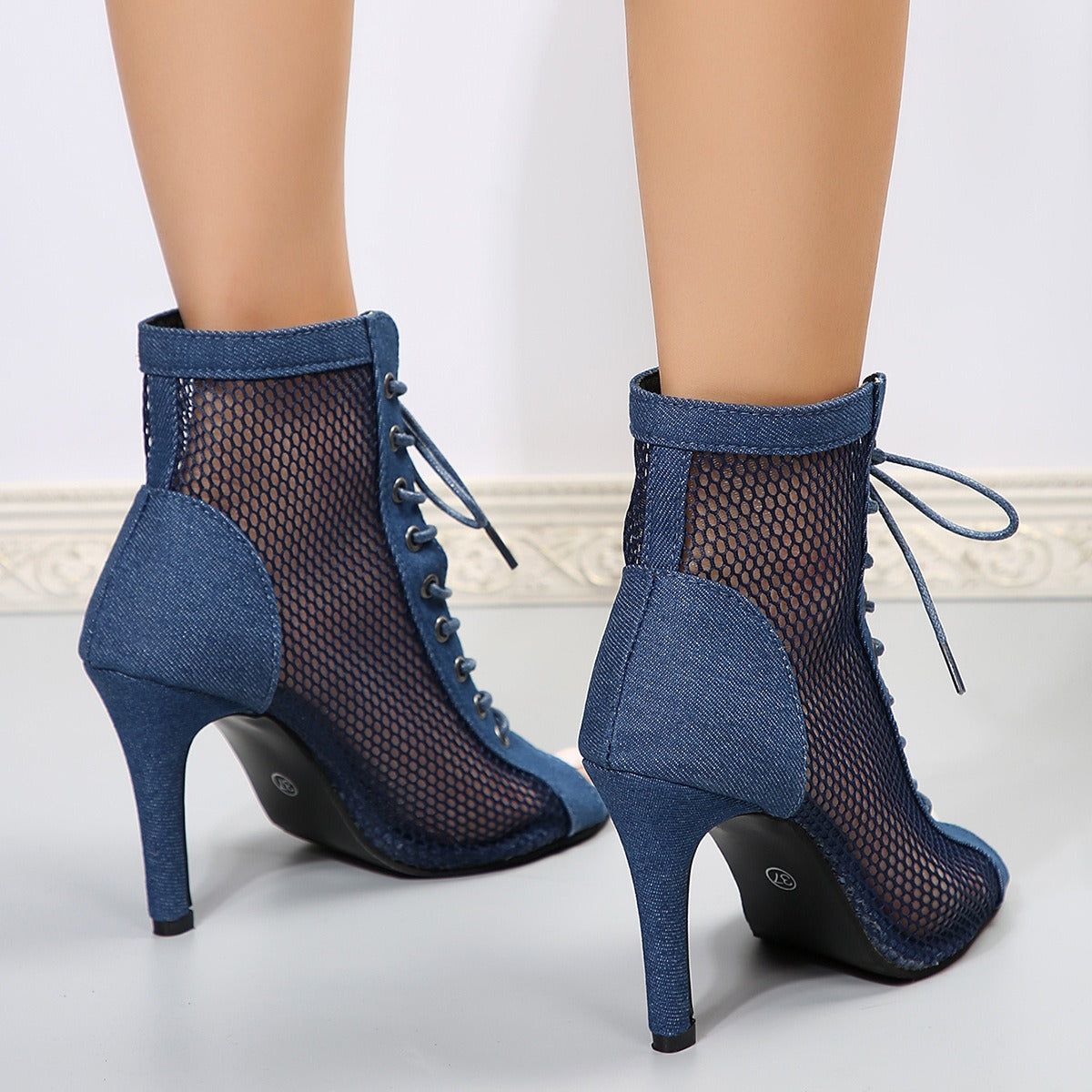 Front Strap Open High-Heeled Sandals Newgew