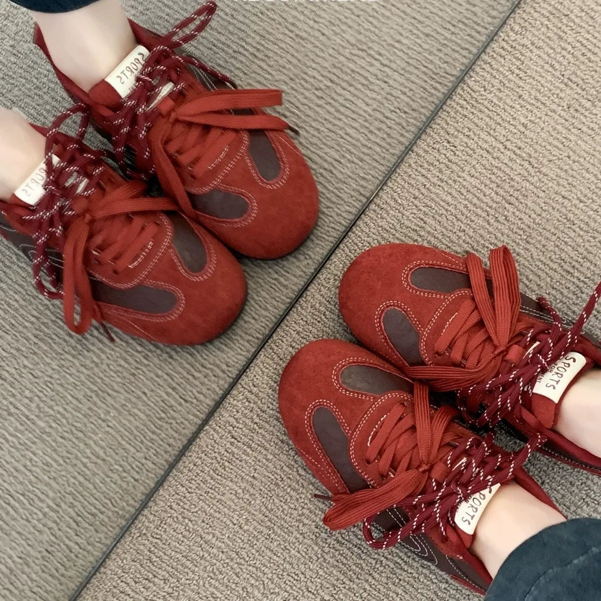 Red Casual Agan Flip-Flops Newgew