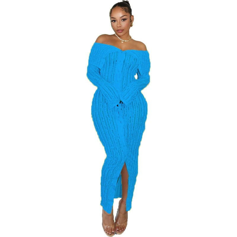 One Collar Wave Dress Newgew