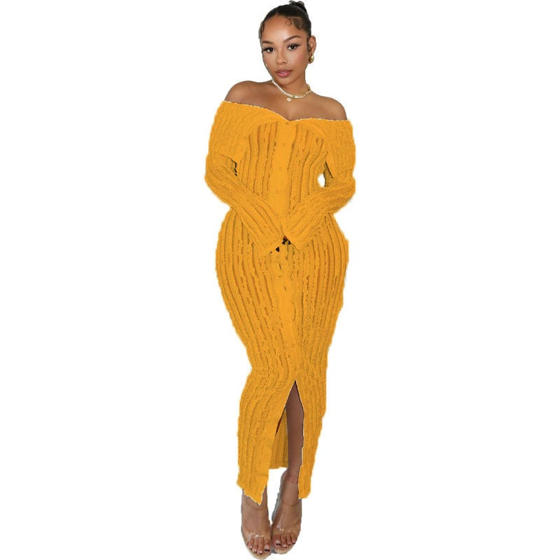 One Collar Wave Dress Newgew