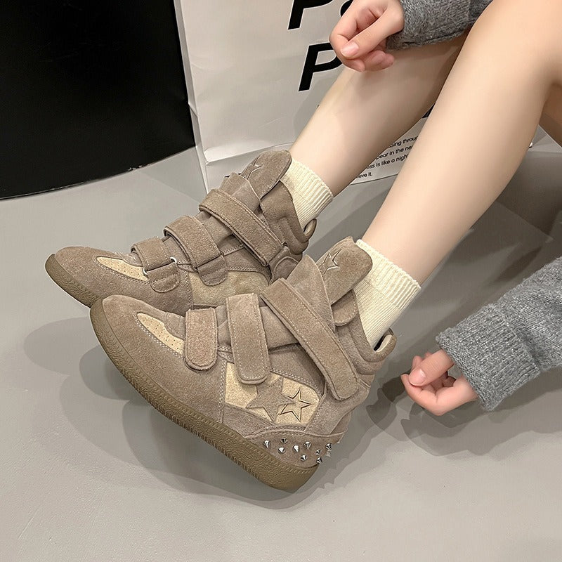 Inside-Heeled Thick-Soled High-Top Shoes Newgew