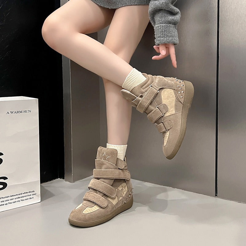 Inside-Heeled Thick-Soled High-Top Shoes Newgew