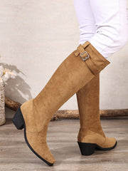 Belts High-Heeled Boots With Thick And Tall Uppers Newgew