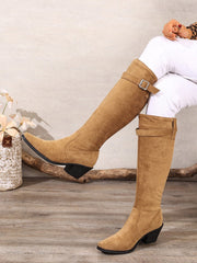 Belts High-Heeled Boots With Thick And Tall Uppers Newgew