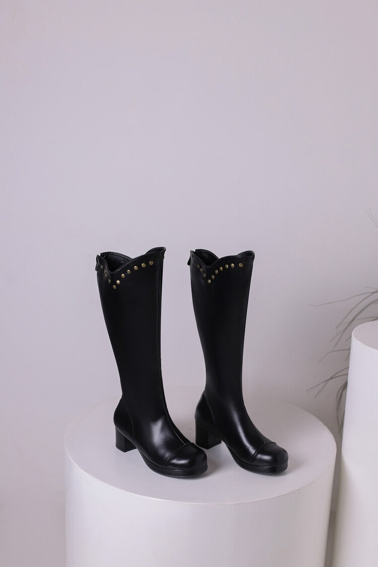 Rivet Long Boots Newgew