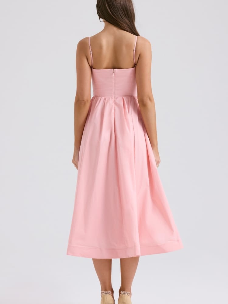 Rose Pink Cotton Corset Sundress Newgew Dresses
