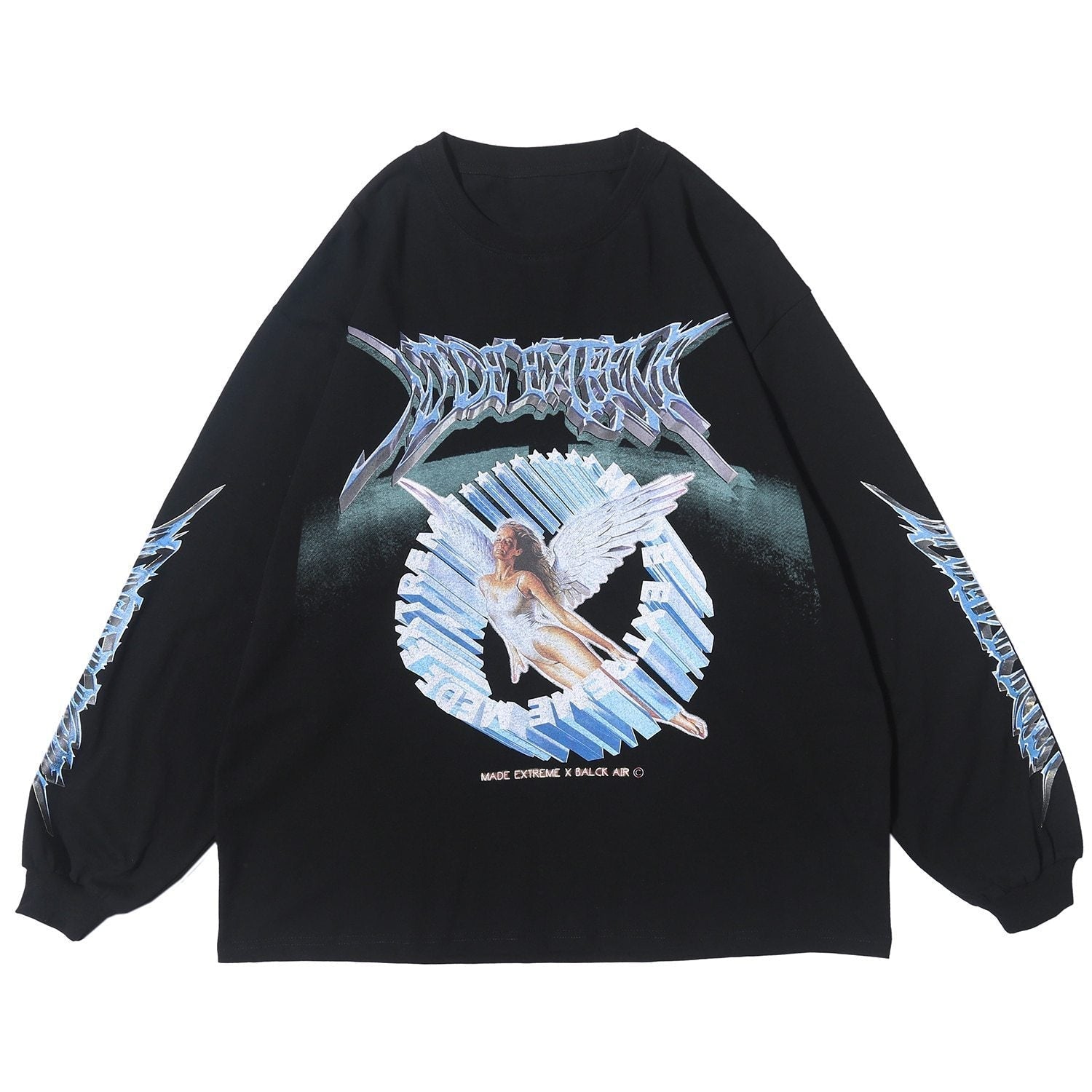 'Made Extreme' Metal Graphic Long Sleeve T-Shirt Newgew