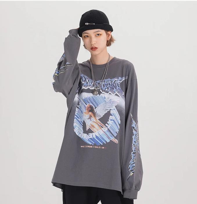 'Made Extreme' Metal Graphic Long Sleeve T-Shirt Newgew