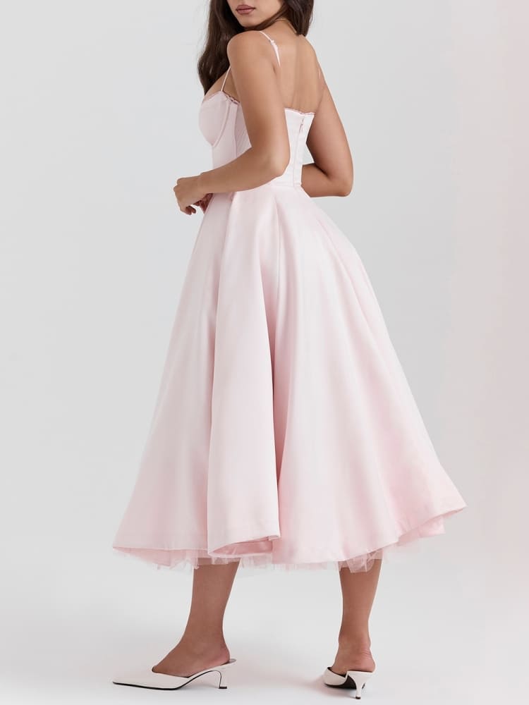 Ballerina Pink Midi Dress Newgew Dresses